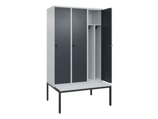 locker voor scheiding van kleding,HxBxD 2120x1200x815mm,3vak - 2