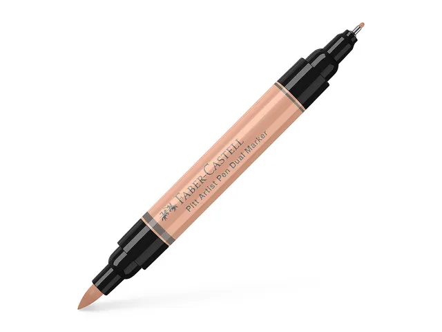 Tekenstift Faber-Castell Pitt Artist Pen duo marker 132 beige rood