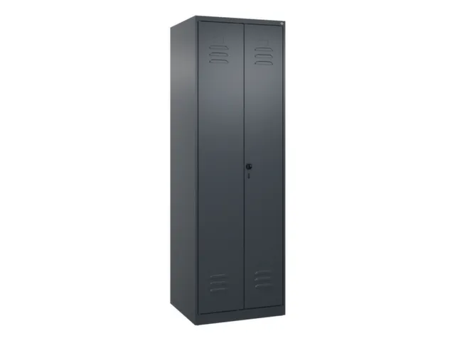 armoire vestiaire noir et blanc HxlxP 1850x600x500mm 2compart.