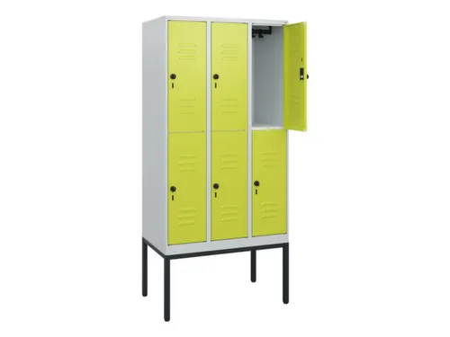 dubbeldekse locker,HxBxD 1950x900x500mm,3x2vak.,vak B 300mm