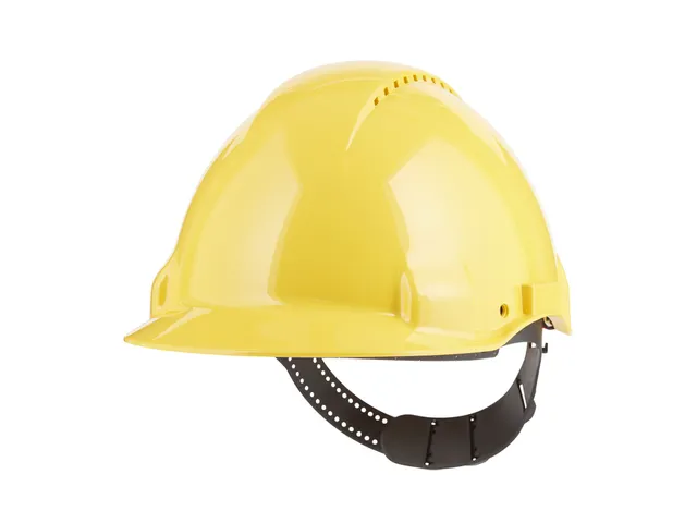 Veiligheidshelm 3M 53-62cm Uvicator en pinverstelling geel