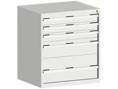 ladekast HxBxD 900x800x525mm 5laden romp RAL7035 front RAL7035