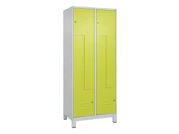 Z-garderobekast,HxBxD 1950x800x500mm,vak B 200/400mm,cil.-slot,voeten