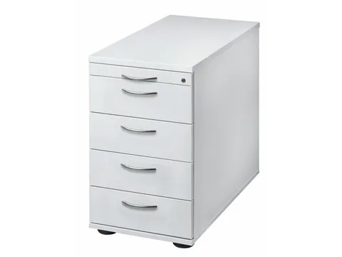 Mobiel Ladenblok Hxbxd 720-760x430x800mm Pennenlade 4laden Stanggreep