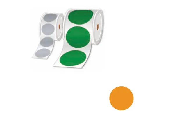 Brother LTZ1K100FPEL, Oranje, Cirkel, 10 cm, 250 stuk(s)