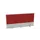 opzetpaneel bureau aanbouw achter MP-lichtgrijs BN4011-rood 1200mm