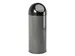 Afvalbak met pushdeksel en binnenemmer 55 Liter Metallic
