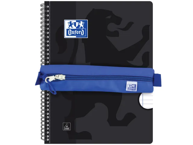 Pennenetui Oxford rond blauw