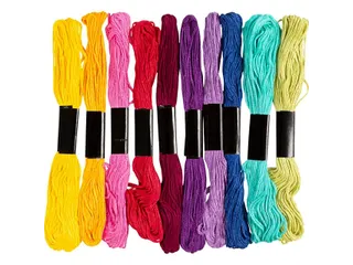 Borduurgaren Creativ Company 8mx1mm set à 10 kleuren - 2