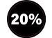 Kortingsetiket 20% op Rol 35mm 250 Stuks