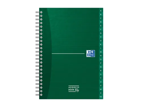 Adresboek Oxford Essentials A5 72vel dubbelspiraal assorti