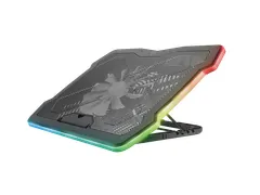 Trust GXT 1126 Aura Cooling Laptopstandaard met LED verlichting Zwart