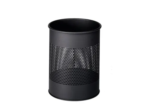 Ronde Afvalbak 15 Liter Antraciet Perforatie