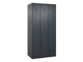 locker,HxBxD 1850x900x500mm,3vak,vak B 300mm,cil.-slot,staand op vloer - 1