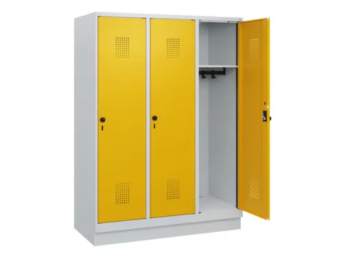 schoollocker,HxBxD 1630x1200x500mm,3vak,vak B 400mm,draaigrendel