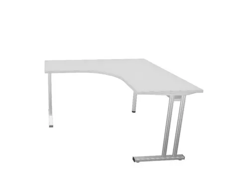 bureau in vrije vorm,HxBxD 740x1400x1400mm,vrije vorm,MP-lichtgrijs