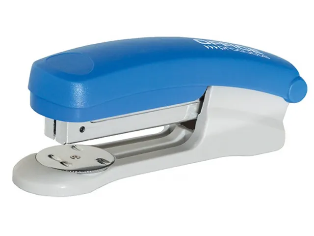 Nietmachine kunststof voor nietjes nr. 24/6, 26/6 25 vel 55mm blauw