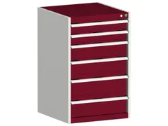 ladekast HxBxD 1000x650x525mm 6laden romp RAL7035 front RAL3004