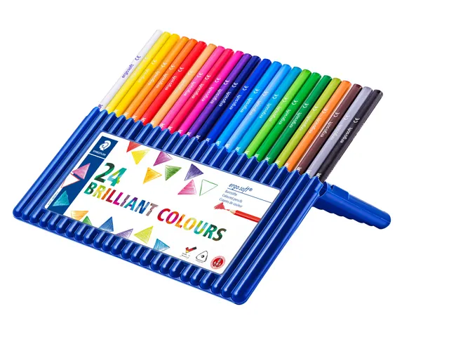 Kleurpotloden Staedtler Ergosoft 157 driekantig 24 stuks assorti