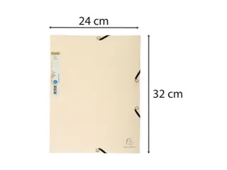 Elastomap met 3 kleppen gerecycleerd karton 380g/m2 Forever - A4-Zand - 3