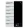 Glasmagneetbord Naga 40x60cm weekplanner NL zwart/wit