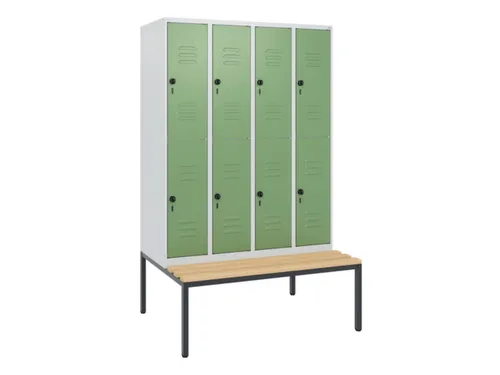 Dubbeldekse dekenkist,HxBxD 1950x1200x815mm,4x2vak.,vak B 300mm