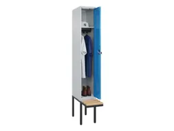 locker met bank,HxBxD 2120x300x815mm,1vak,vak B 300mm,draaigrendel
