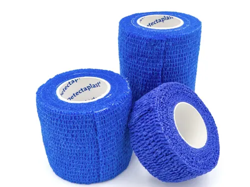 Detectaplast Zelfhechtende snelpleister rol à 7cm x 4,5mtr Blauw
