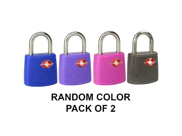 Hangslot Masterlock 2 gelijksluitend ABS cover TSA assorti kleur