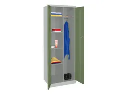 kleding-/wasgoedkast,HxBxD 1800x600x500mm,RAL7035,front RAL6011