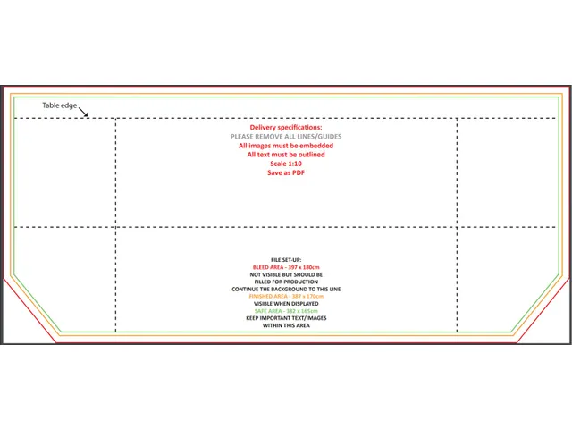 Tafelkleed Economy Square 387x170 cm met eigen opdruk
