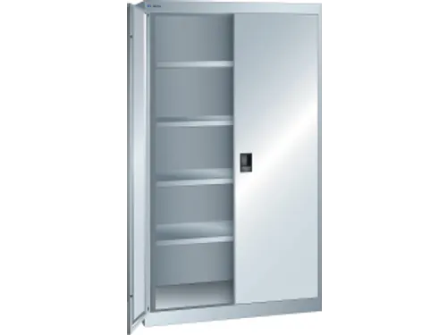 zwaarlastkast met openslaande deuren,HxBxD 1950x1100x641mm,lak RAL7035