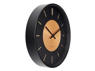 Wandklok NeXtime Retro II 25cm zwart/koper metaal - 3