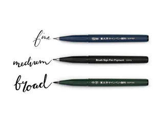 Brushpen Pentel XSESP15 zwart blister à 3 stuks - 2