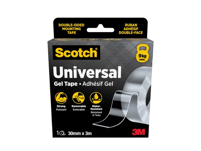 Montagetape Scotch universele dubbelzijdig geltape 3mx30mm transparant