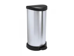 Pedaalemmer Decobin 40 Liter Zilver