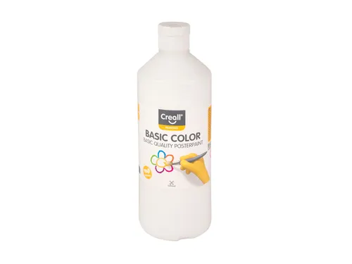 Plakkaatverf Creall basic wit 500ml