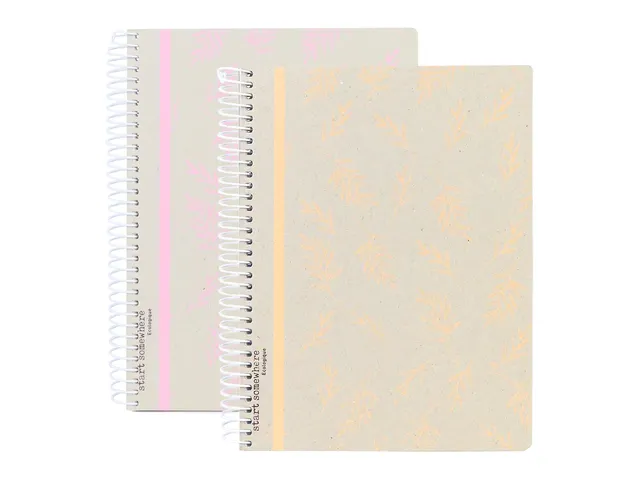 Spiraalblok ECOLOGIQUE A5 ruit 5mm 80v 90gr krimp 2st 2 motieven