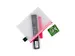 etui A6 PVC-vrij transparant met neon roze ritssluiting