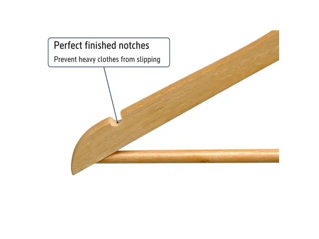 9453470 Kledinghanger MAULmira hout 20 stuks 44.5x1.2x23cm bruin