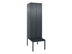 locker met bank,HxBxD 2120x600x815mm,2vak,vak B 300mm,cil.-slot