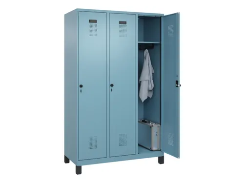 locker,HxBxD 1950x1200x500mm,3vak,vak B 400mm,draaigrendel,voeten