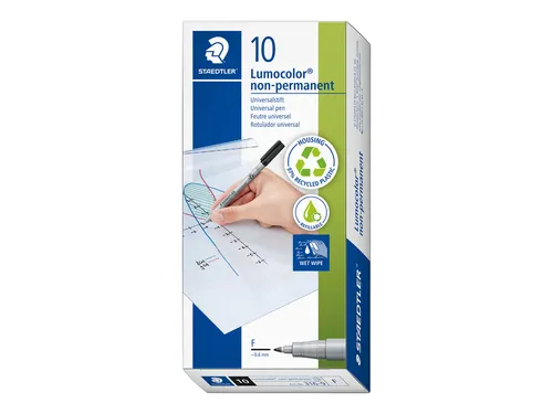 Viltstift Staedtler OHP Lumocolor 316 F Non Permanent Zwart 0.6mm