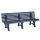 OUTLET Kunststofbank 800x2000x420mm Zit H 410mm 12 Latten 3 Pootstelle