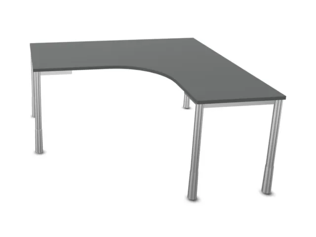bureau à retour à hauteur réglable,MS-gris foncé