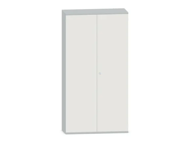 Kantoorkast 1920x1000x430mm Decor Romp Lichtgrijs Decor Front Wit