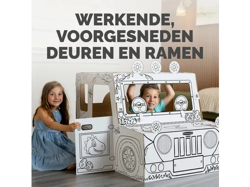 Kartonnen Dinosaurustruck XL Bankers Box Play inkleurbaar