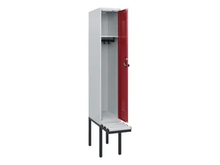 locker met bank,HxBxD 1950x300x815mm,1vak,vak B 300mm,draaigrendel - 1