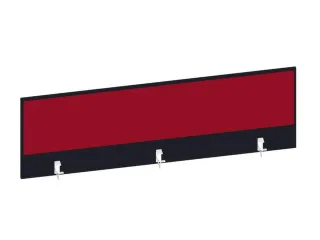 baliepaneel,v. bureau,aanbouw achter,B 1600mm,CC-zwart,BN4011-rood - 1