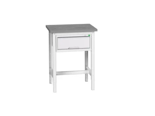 werkbank,HxBxD 780-930x700x600mm,linoleumblad,4voeten